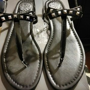 Brand New Vince Camuto black leather Sandals